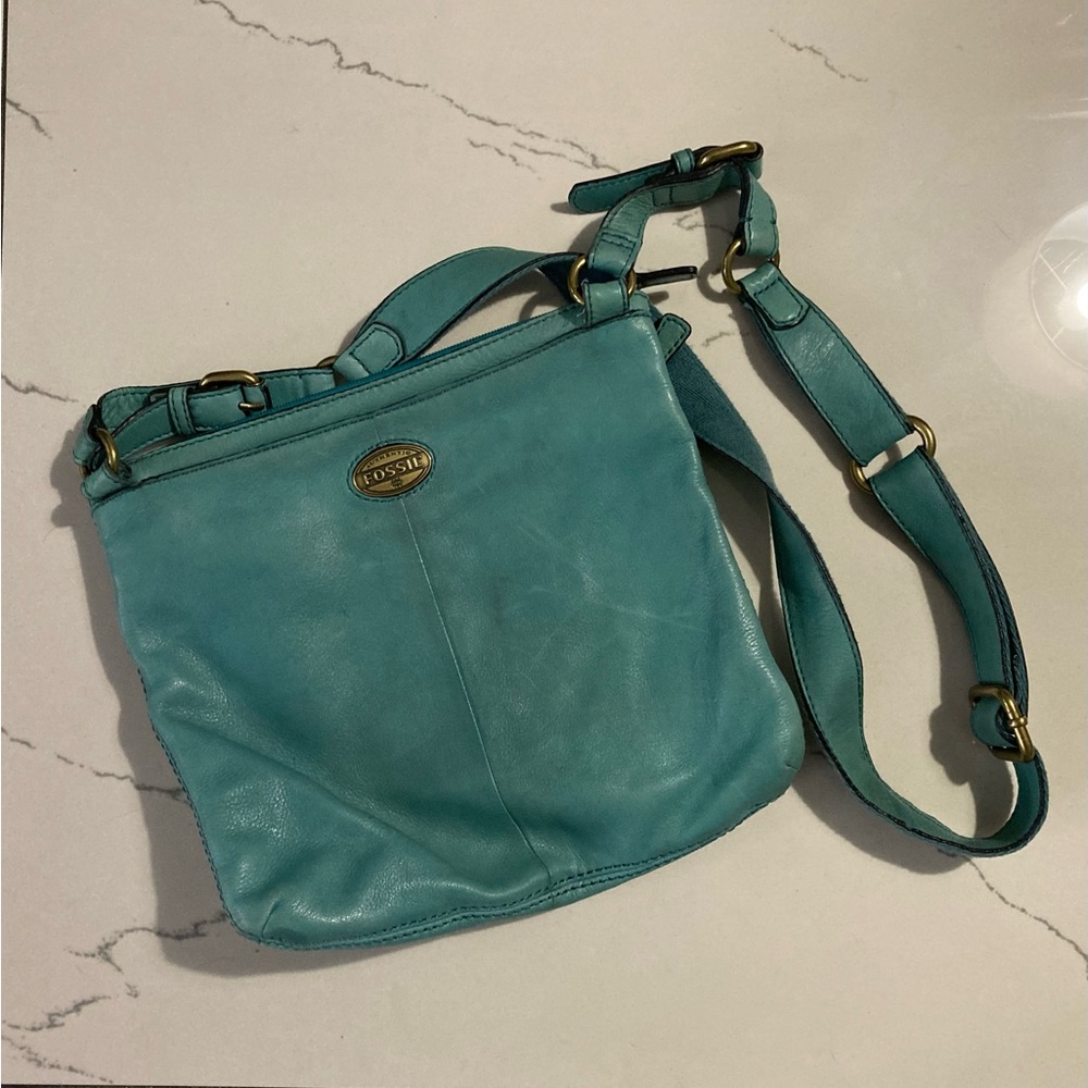 Fossil Teal/Aqua Shoulder Bag